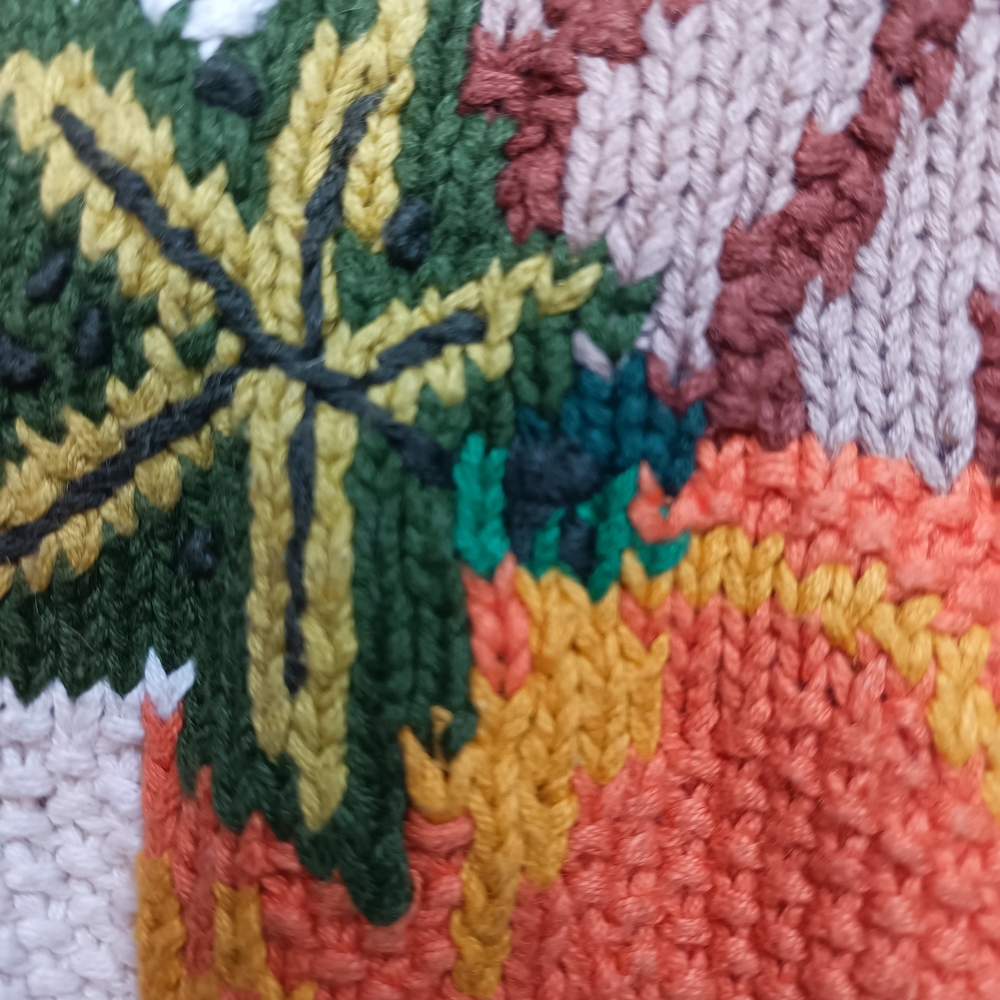 Raphels Vintage Grandma Fruits & Veggies Knit Cardigan Sweater M - Picture 6 of 16